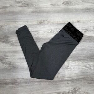Reebok‎ Women's Gray Athletic Leggings Workout Running Training Fitness Pants